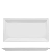 27X14 Cm Lioness Justwhite Piatto Vassoio Rettangolare In Porcellana Set 6 Pz
