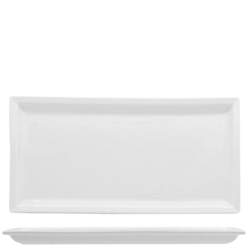 36 5X18 Cm Lioness Justwhite Piatto Presentazione Rettangolare In Porcellana Set 3 Pz