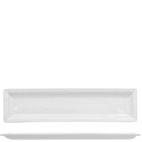 36X9 2 Cm Lioness Justwhite Piatto Vassoio Rettangolare In Porcellana Set 6 Pz