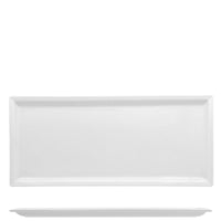 45X20 Cm Lioness Justwhite Piatto Presentazione Rettangolare In Porcellana Set 3 Pz