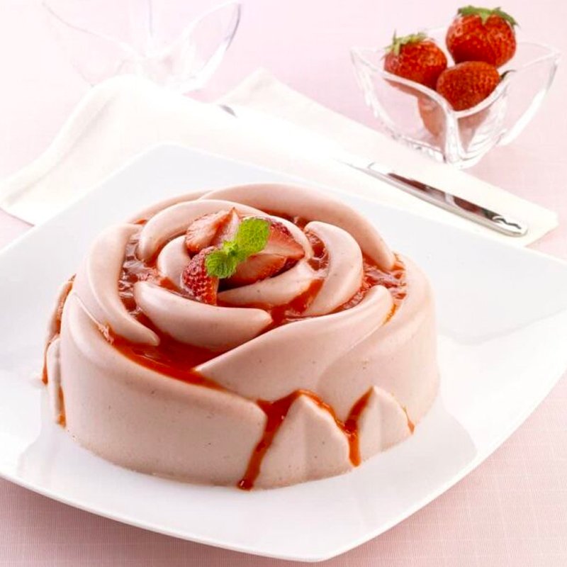 22 Cm Silikomart Rosa 145 Stampo Rosa Con Anello In Silicone