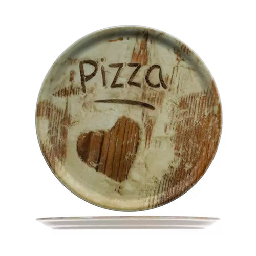33 Cm Saturnia Flour Piatto Pizza In Porcellana Set 6 Pz