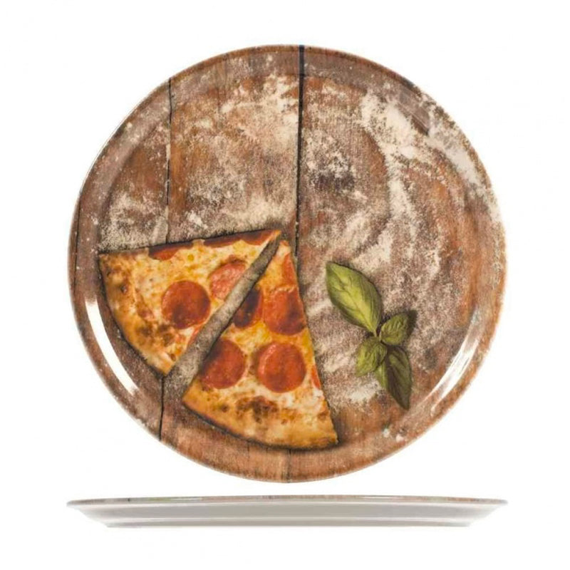 33 Cm Saturnia Flour Piatto Pizza In Porcellana Set 6 Pz