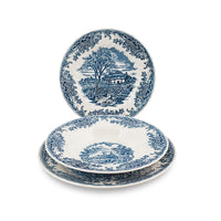 Churchill James Sadler And Sons Brookblue Servizio Piatti In Terracotta Set 18 Pz