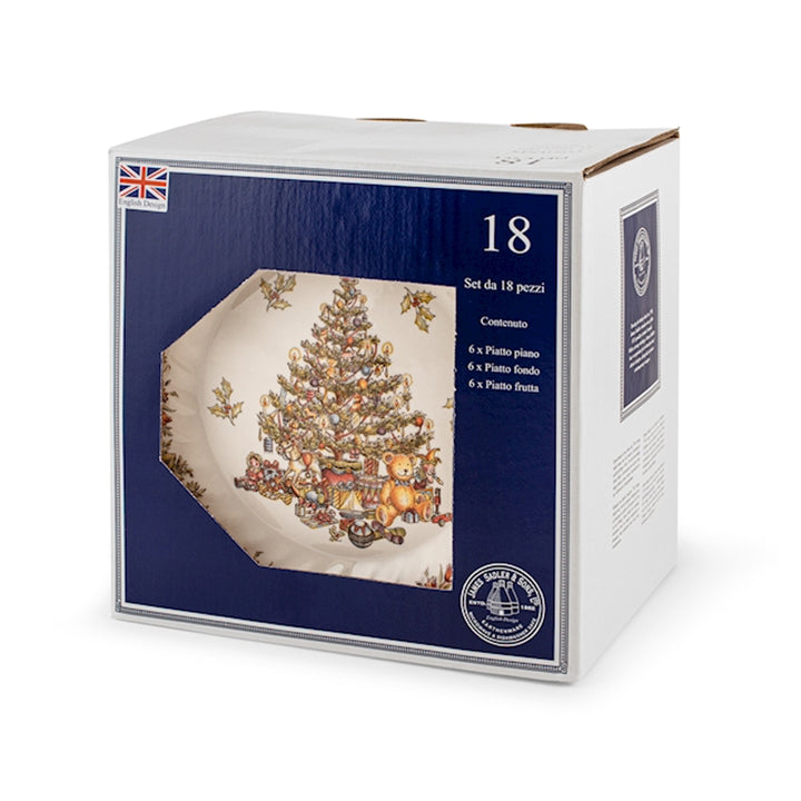 Churchill James Sadler And Sons Season Greetings Servizio Piatti In Terracotta Set 18 Pz