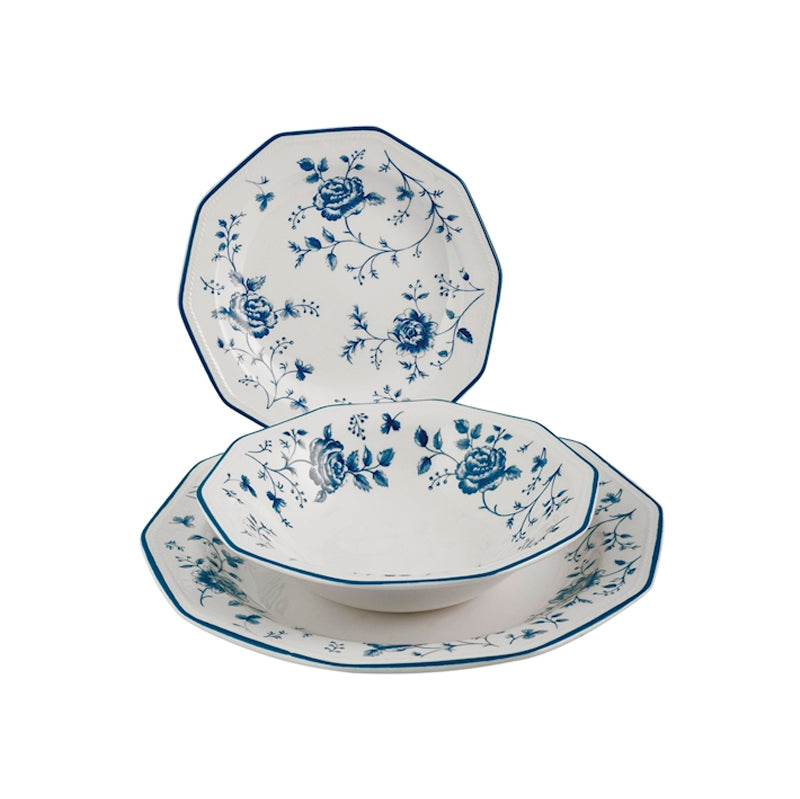 Churchill James Sadler And Sons Rose Servizio Piatti In Terracotta Set 18 Pz