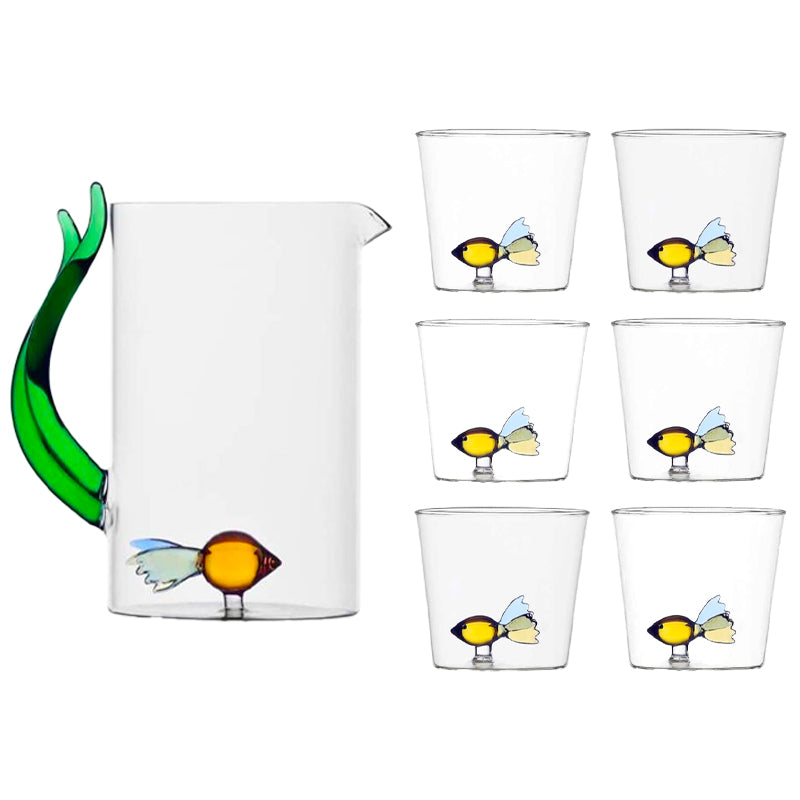 Ichendorf Animal Farm Set Brocca E Bicchieri Set 7 Pz