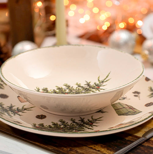 Handh Christmas Carol Servizio Piatti In Stoneware Set 18 Pz