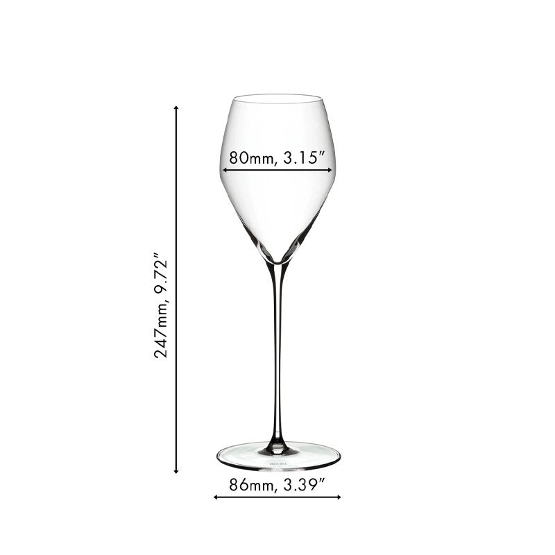 32 7 Cl Riedel Veloce Calice Flute In Vetro Set 6 Pezzi