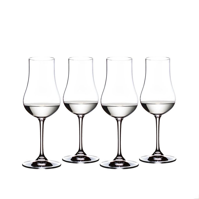 20 Cl Riedel Aquavit Calice Grappa In Vetro Set 4 Pezzi