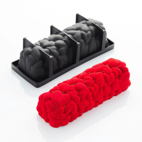25X9 3 Cm Pavoni Eros Stampo Torta Tronchetto A Cuori In Silicone