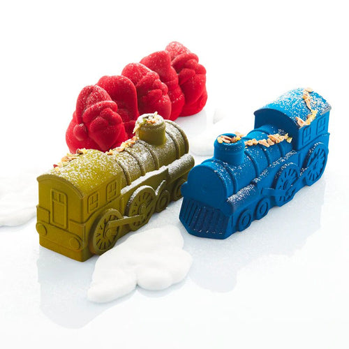 25 4 X 8 8 Cm Pavoni Express Log Stampo Torta Tronchetto Locomotiva In Silicone