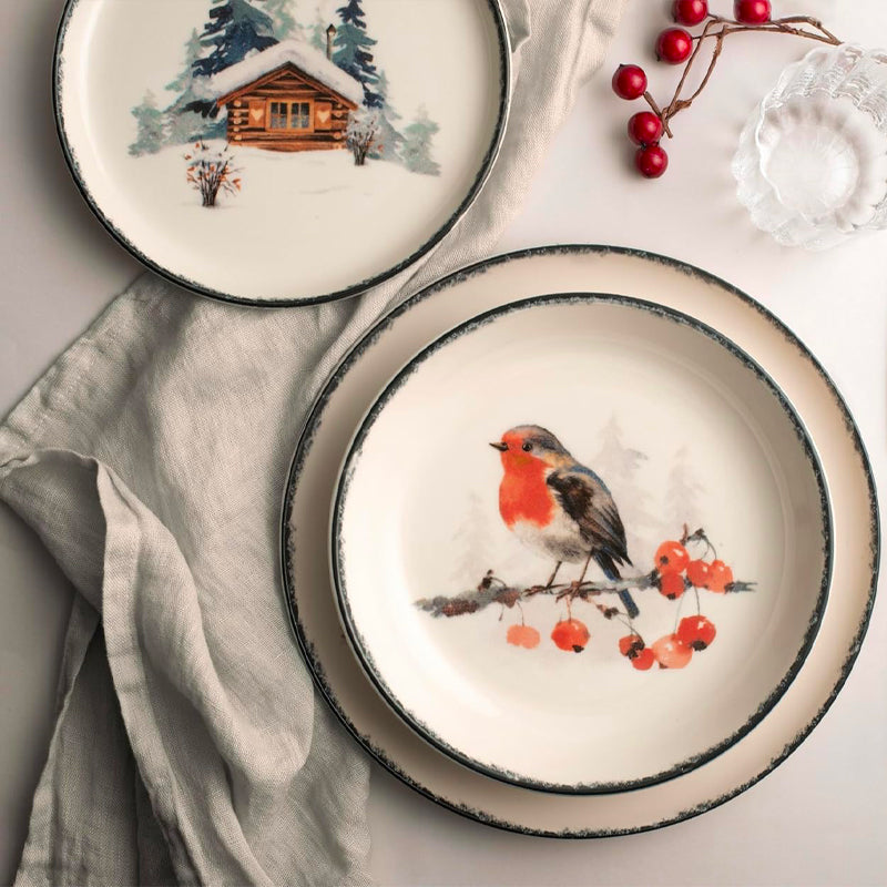 Handh Frosty Nordic Servizio Piatti In Porcellana Set 18 Pz