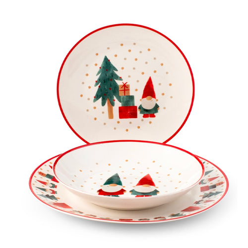 Handh Tiny World Servizio Piatti In Porcellana Set 18 Pz