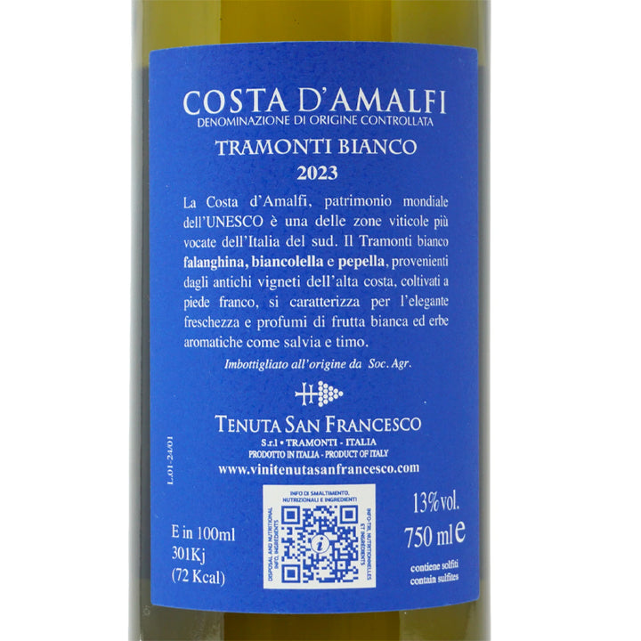 Tramonti Costa D Amalfi Doc 2023 Tenuta San Francesco