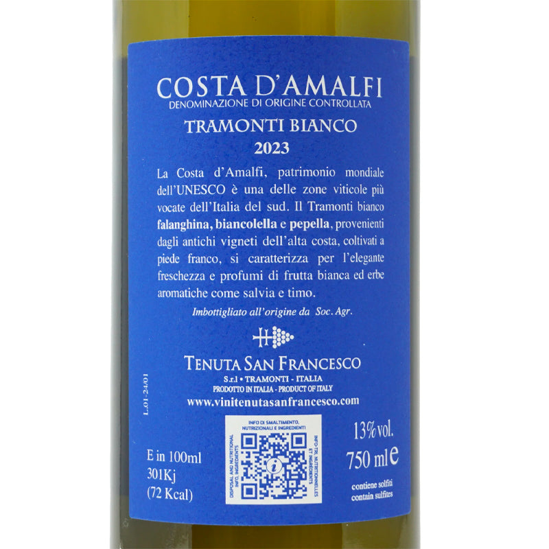 Tramonti Costa D Amalfi Doc 2023 Tenuta San Francesco