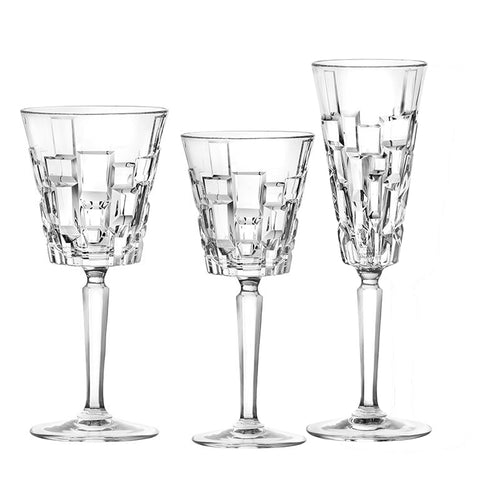 Rcr Cristalleria Italiana Etna Set Calici In Vetro Luxion Set 18 Pz