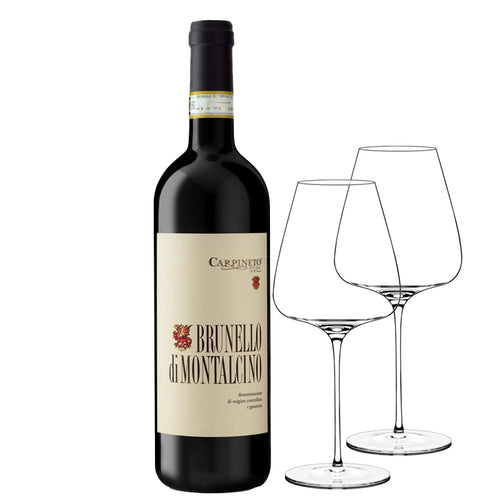 Carpineto Brunello Di Montalcino Docg 2019 Carpineto Set 2 Calici Italesse T Made 70 Cl