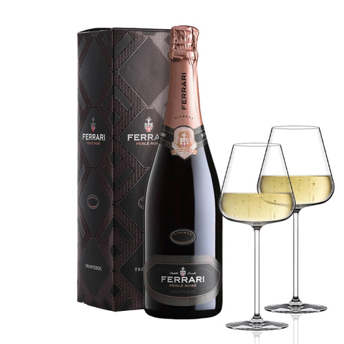 Perle Rose Riserva Trento Doc 2016 Astucciato Cantine Ferrari Set 2 Calici Italesse Etoile Sparkle 48 Cl