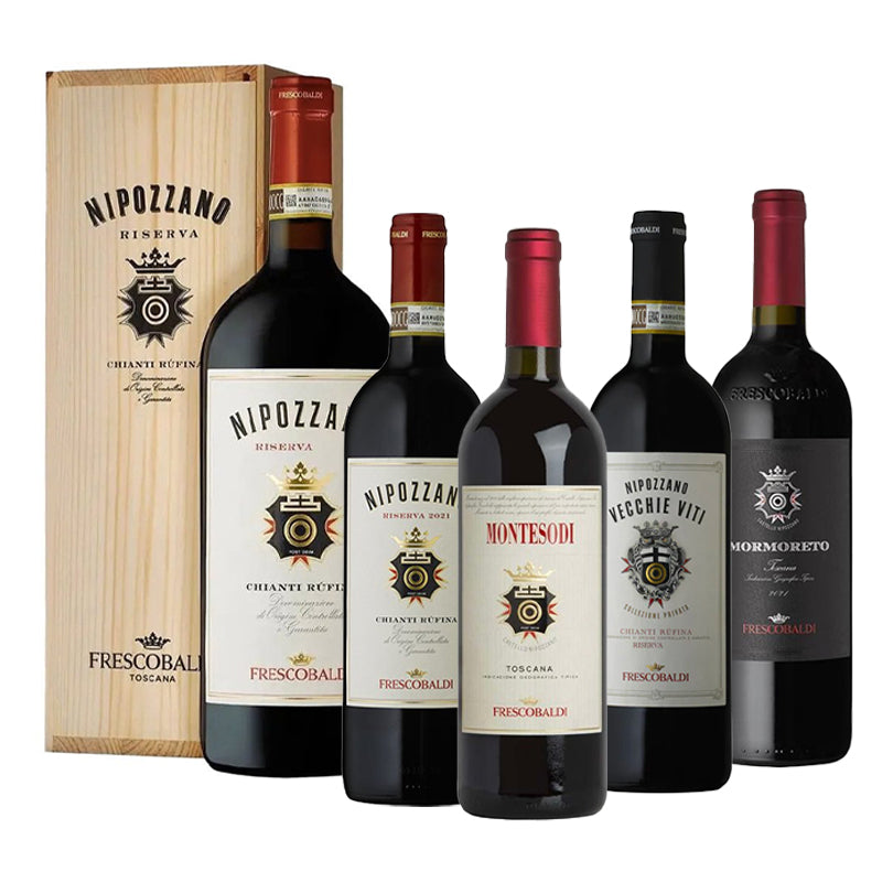 Castello Di Nipozzano Degustazione Cantina Frescobaldi Set 5 Bottiglie