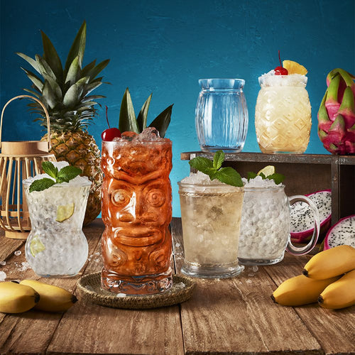 58 cl - Bormioli Rocco Bartender Bicchiere Cocktail Tiki In Vetro - Set 6 Pz