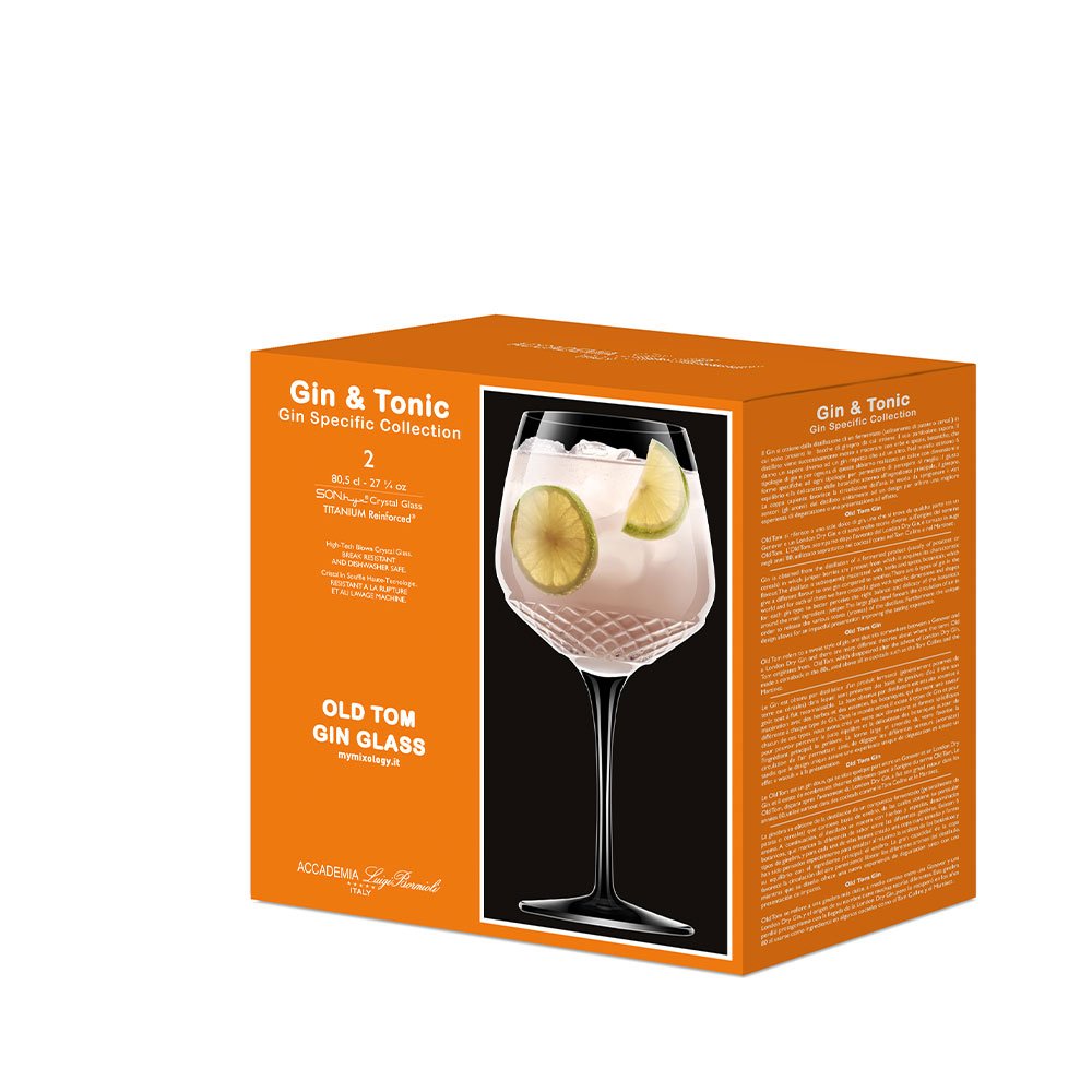 80.5 cl - Bormioli Luigi Gin & Tonic Old Tom Calice Gin Tonic In Vetro Set 2 Pz
