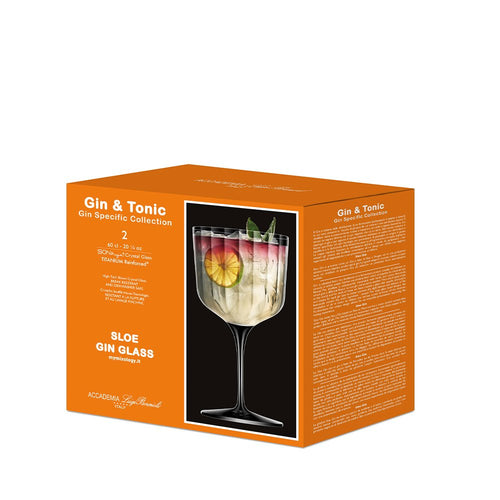 60 cl - Bormioli Luigi Gin & Tonic Sloe Calice Gin Tonic In Vetro Set 2 Pz