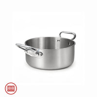 Alu-Inox 3-ply Low Induction Casserole with Two Handles in AluInox