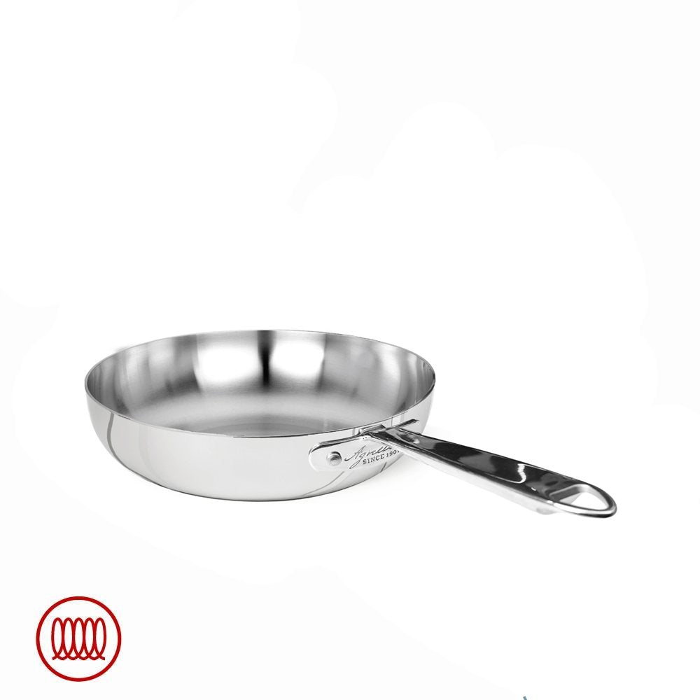 Alu-Inox 3-ply High Induction Frying Pan with Tubular AluInox Handle