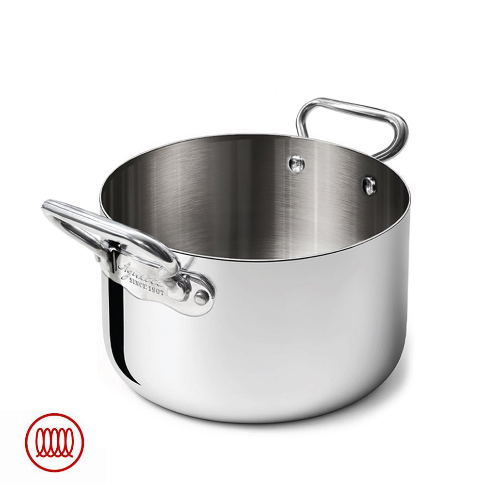 Alu-Inox 3-ply High Induction Casserole with Two Handles in AluInox
