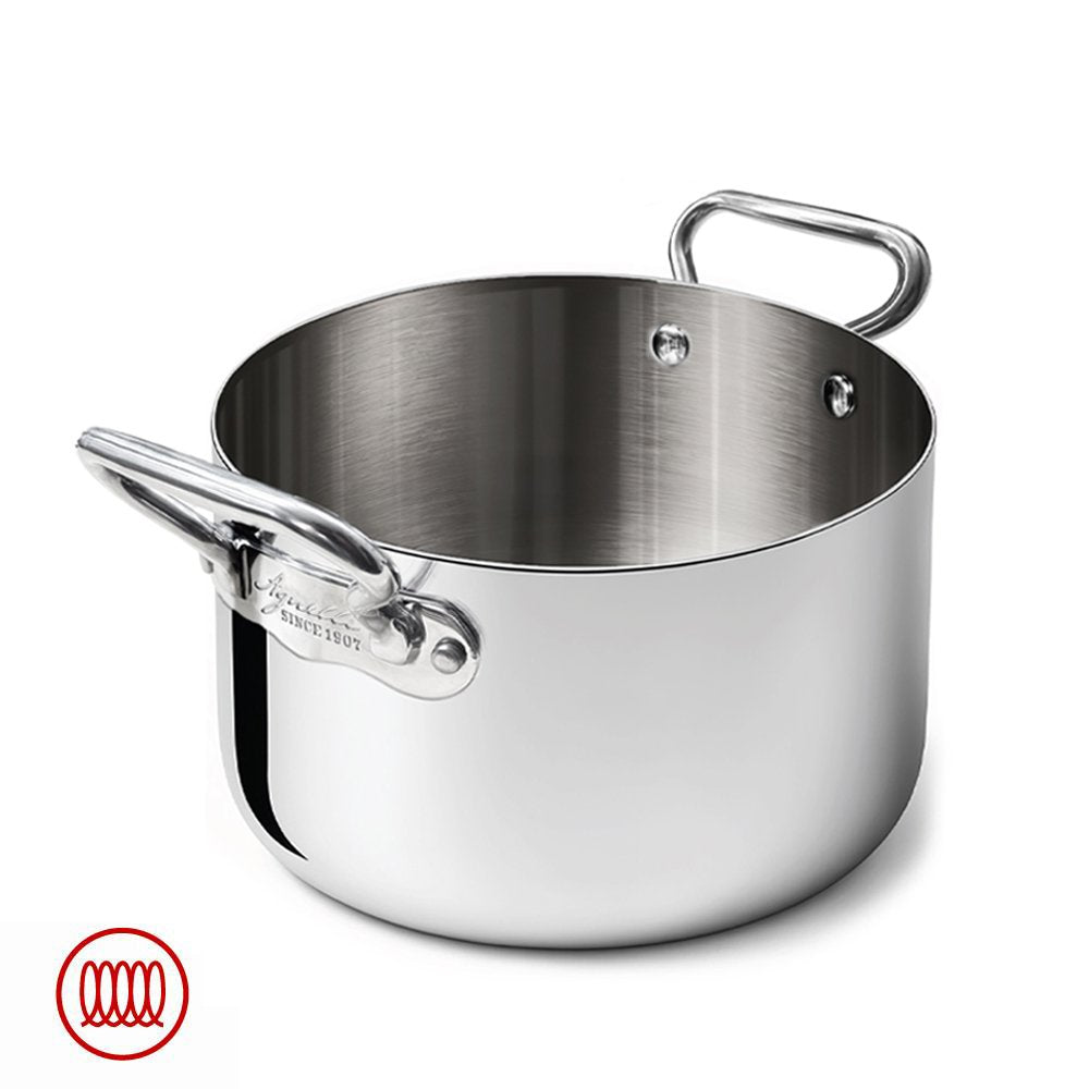 Alu-Inox 3-ply High Induction Casserole with Two Handles in AluInox