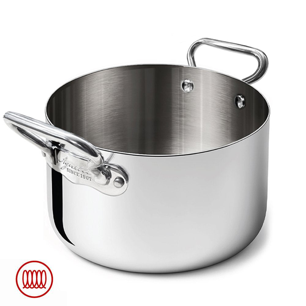 Alu-Inox 3-ply High Induction Casserole with Two Handles in AluInox