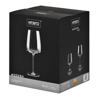 75 cl - Krosno Modern Calice Vino Rosso In Vetro Sonoro Set 4 Pz