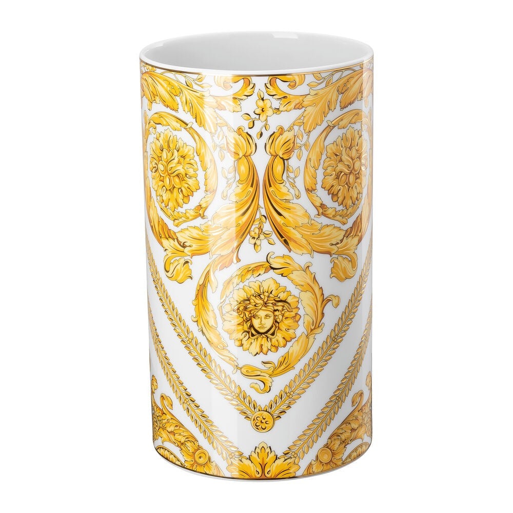 29.9 cm - Versace Medusa Rhapsody Vaso Tavola Cilindrico In Porcellana