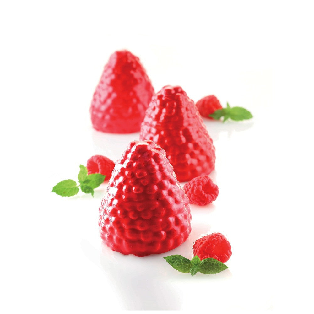 5 Forme - Silikomart Mora e Lampone 110 Stampo Dolci Frutta Realistica In Silicone Cutter Incluso