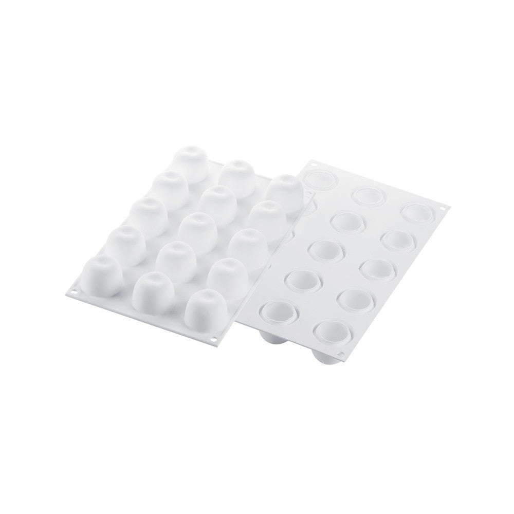 15 Forme - Silikomart Mela Ciliegia e Pesca 30 Stampo Dolci Frutta Realistica In Silicone Cutter Incluso