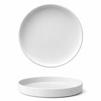28 cm - Scandia Assiette Plate Empilable Bord Haut En Porcelaine New Bone China Set 3 Pcs