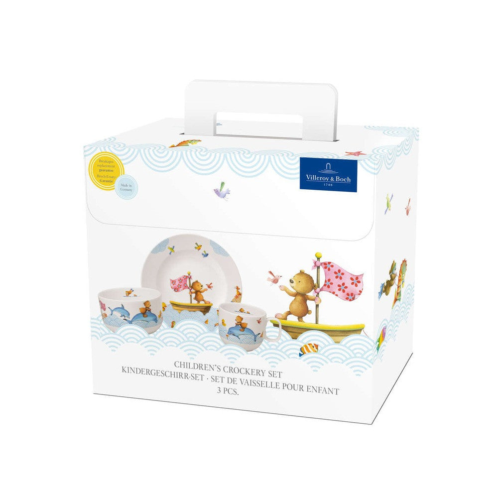 Villeroy & Boch Kiddy Bears Set Stoviglie Bambini In Porcellana - Set 3 Pz