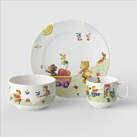Villeroy & Boch Kiddy Bears Set Stoviglie Bambini In Porcellana - Set 3 Pz