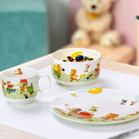 Villeroy & Boch Kiddy Bears Set Stoviglie Bambini In Porcellana - Set 3 Pz