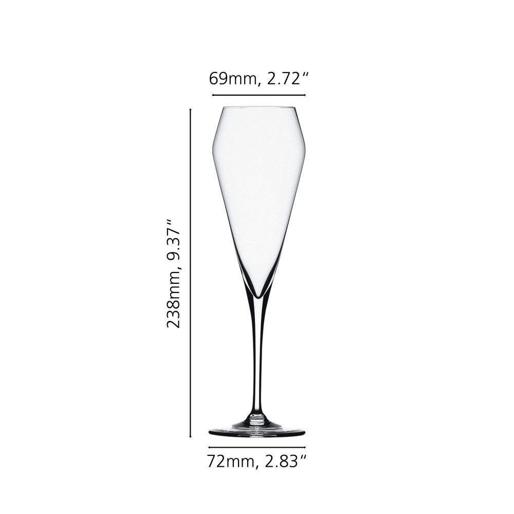 25.2 cl - Spiegelau Willsberger Anniversary Calice Flute Champagne In Vetro Cristallino - Set 4 Pz