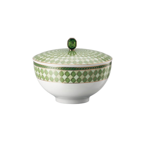 83 cl - Swarovski x Rosenthal Signum Piatto Zuppa Con Coperchio In Porcellana