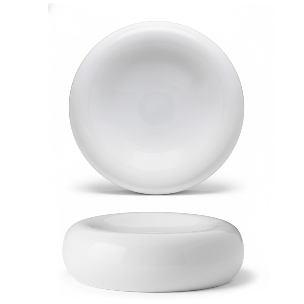 11 cm - Stone Piatto Presentazione Rotondo In Porcellana - Set 6 Pz