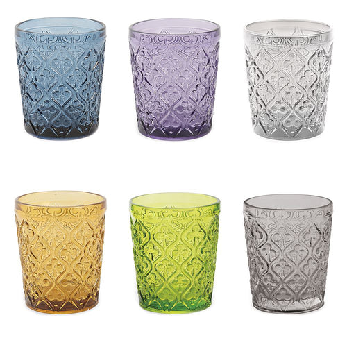24 Cl Villa D Este Marrakech Bicchiere Acqua In Vetro Set 6 Pezzi
