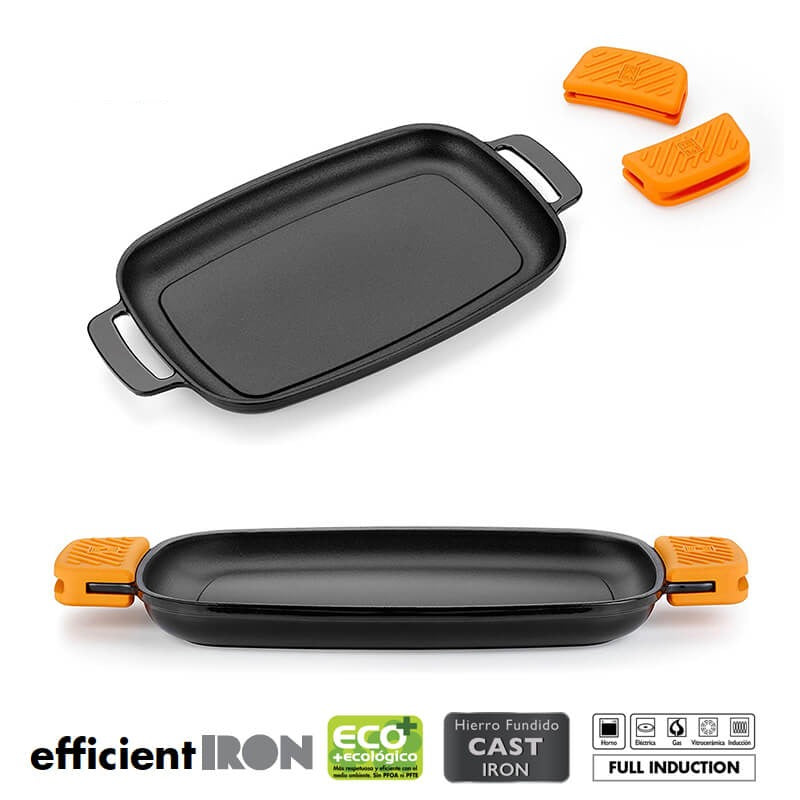 Efficient Placa Rectangular en Hierro Fundido