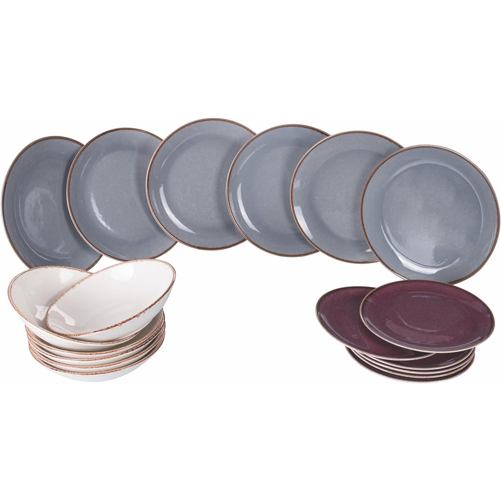 Villa D Este Camargue Servizio Piatti In Porcellana Set 18 Pz