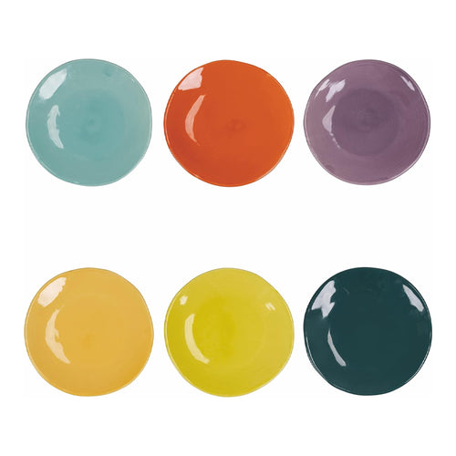 22 5 Cm Villa D Este Color Shock Piatto Frutta Dessert In Ceramica Set 6 Pz