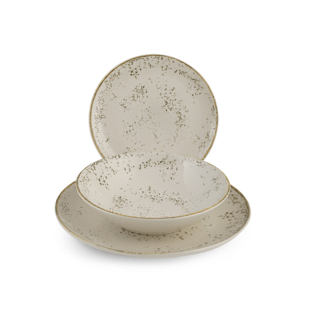 H&H Coupe Planet Servizio Piatti In Stoneware - Set 18 Pz