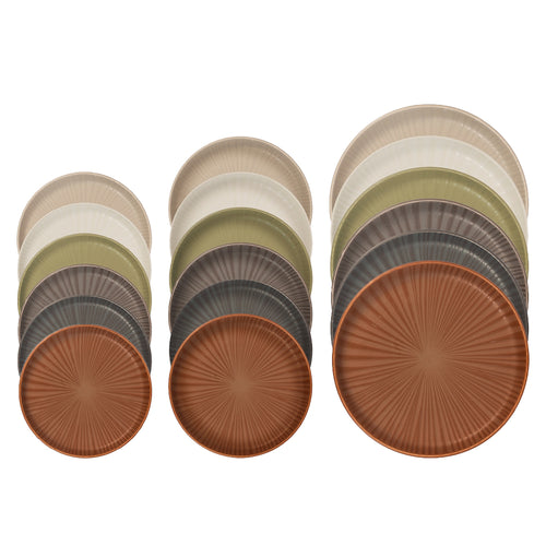 H&H Nordic Universe Servizio Tavola In Stoneware Set 18 Pz