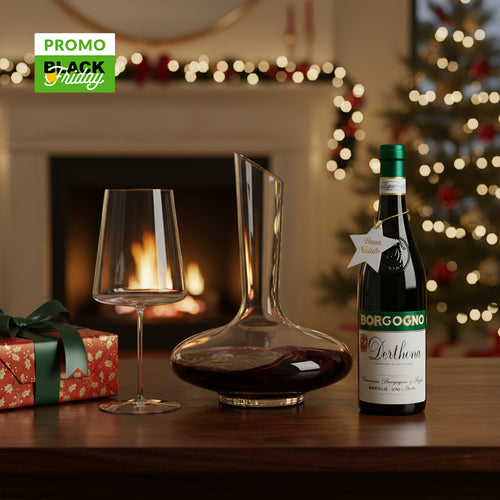 Rotweinglas-Set + Borgogno DOC 2022 + Glaskaraffe